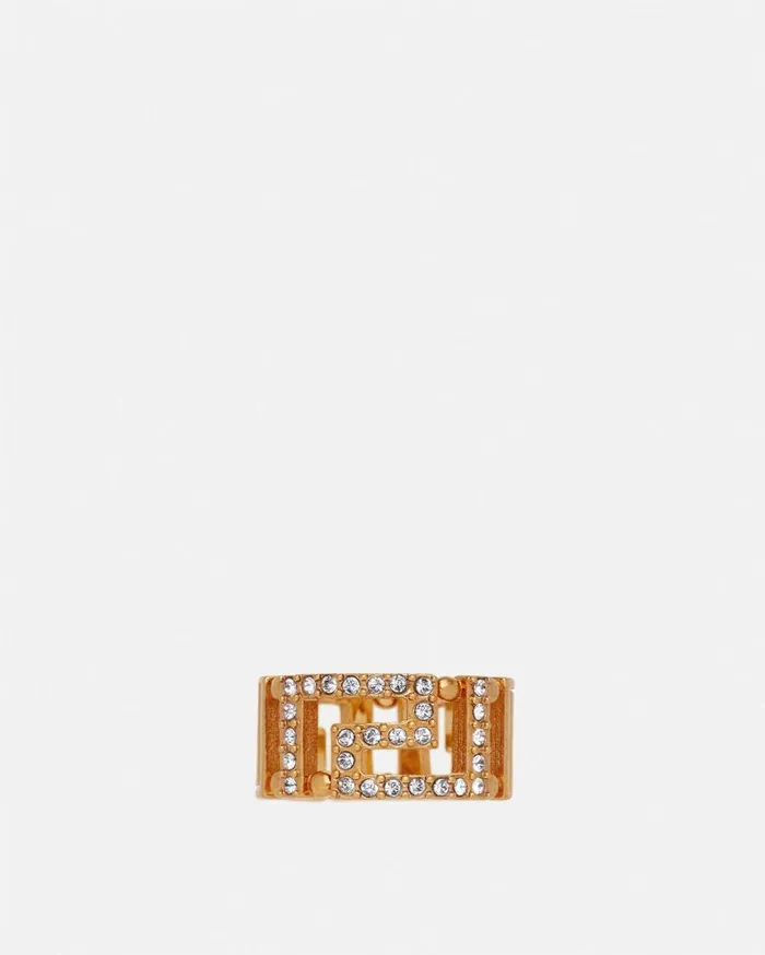 Versace Rings Greca Crystal Ring Gold 8211 Women