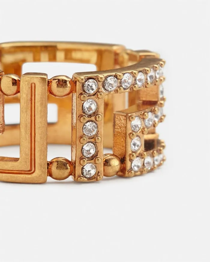 Versace Rings Greca Crystal Ring Gold 8211 Women