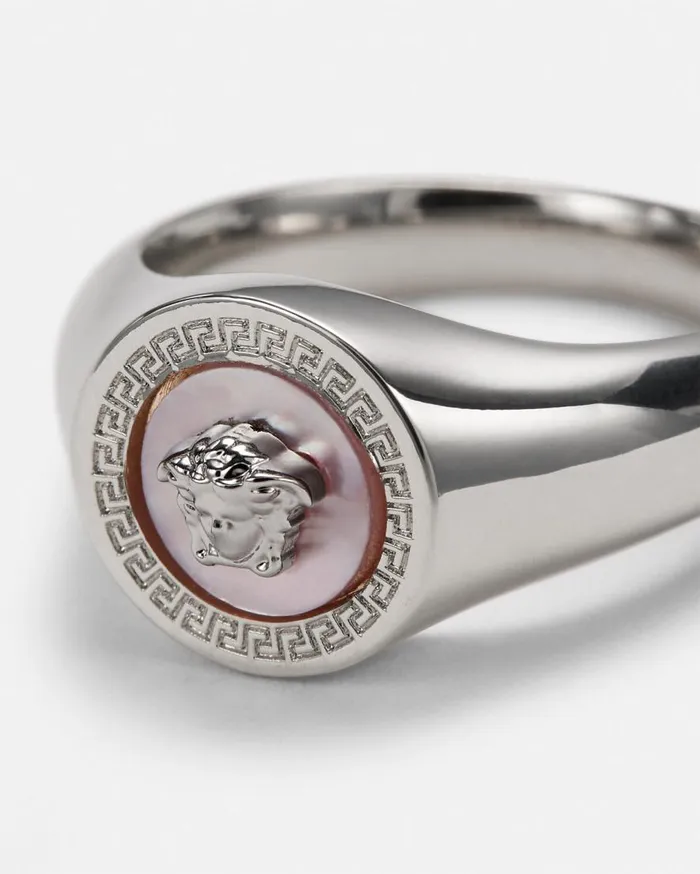 Versace Rings Icon Ring Silver 8211 WomenMen