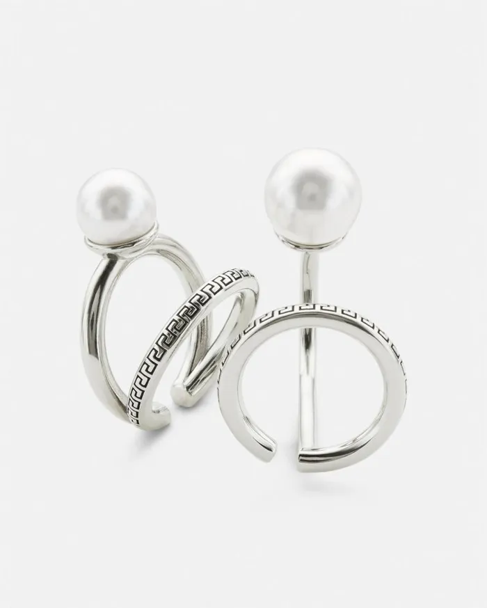 Versace Rings Medusa Pearl Fingertip Rings Silver 8211 Women Versace Rings Medusa Pearl Fingertip Rings Silver 8211 Women