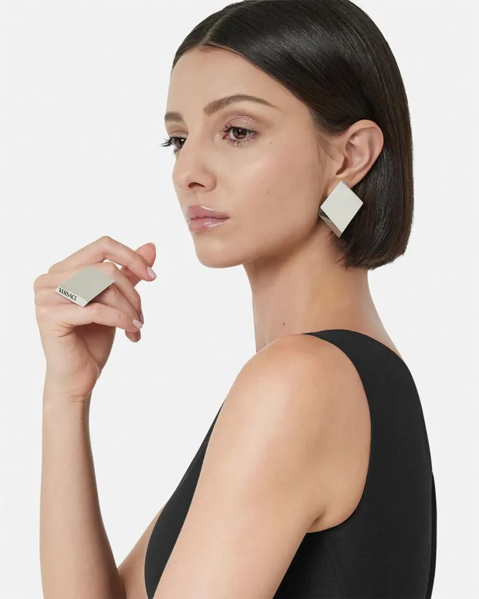 Versace Rings Mosaic Logo Ring Silver 8211 Women Versace Rings Mosaic Logo Ring Silver 8211 Women