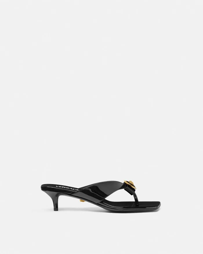 Versace Sandals Gianni Ribbon Mules 45 Mm Blackgold 8211 Women