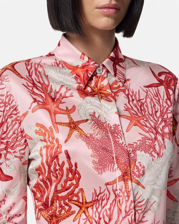 Versace Shirts and Tops Barocco Sea Fitted Shirt Pinkprint 8211 Women Versace Shirts and Tops Barocco Sea Fitted Shirt Pinkprint 8211 Women