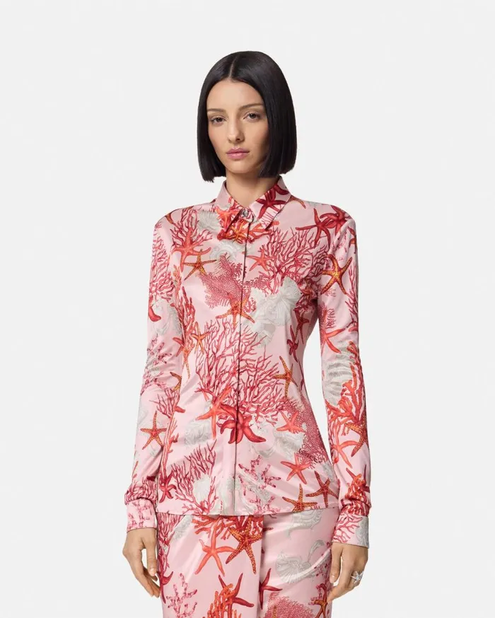 Versace Shirts and Tops Barocco Sea Fitted Shirt Pinkprint 8211 Women Versace Shirts and Tops Barocco Sea Fitted Shirt Pinkprint 8211 Women
