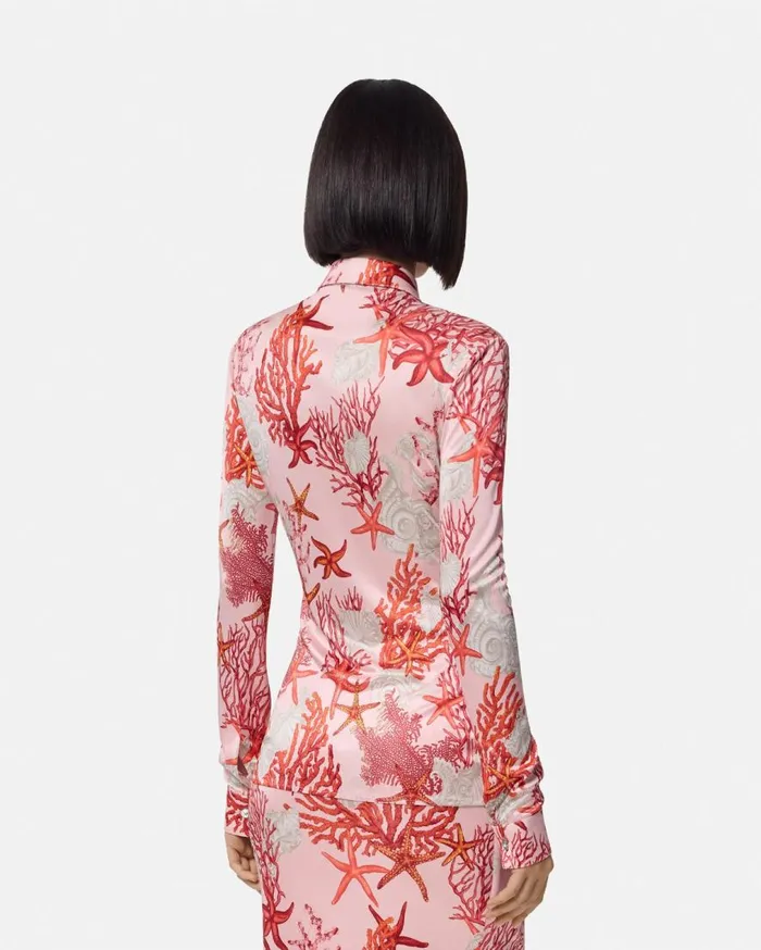 Versace Shirts and Tops Barocco Sea Fitted Shirt Pinkprint 8211 Women Versace Shirts and Tops Barocco Sea Fitted Shirt Pinkprint 8211 Women