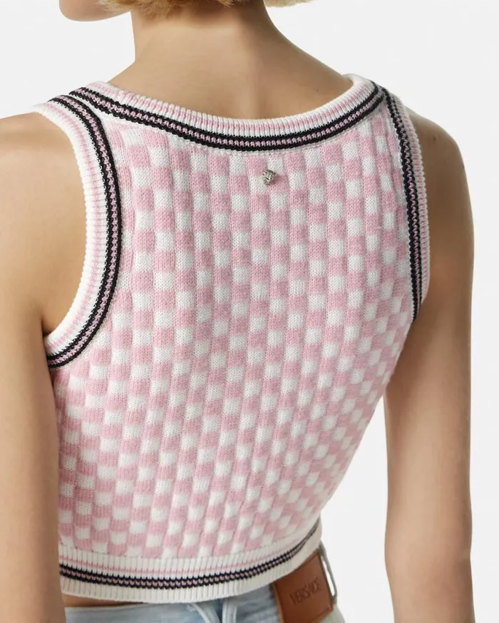 Versace Shirts and Tops Contrasto Knit Tank Top Pinkprint 8211 Women Versace Shirts and Tops Contrasto Knit Tank Top Pinkprint 8211 Women