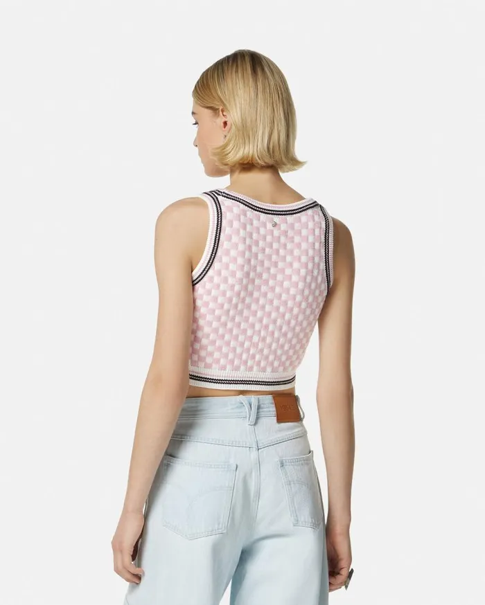 Versace Shirts and Tops Contrasto Knit Tank Top Pinkprint 8211 Women Versace Shirts and Tops Contrasto Knit Tank Top Pinkprint 8211 Women