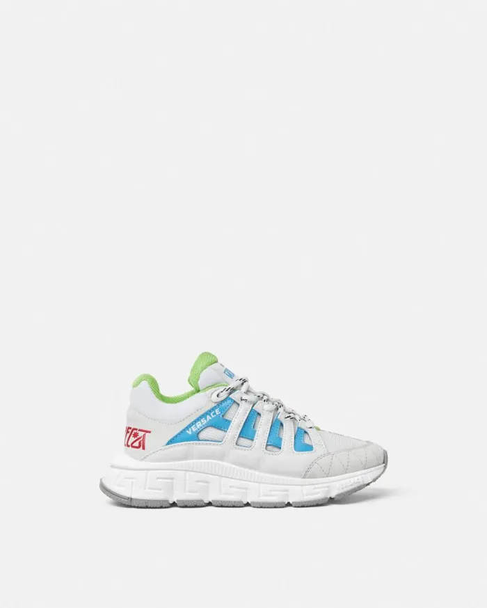 Versace Shoes Trigreca Kids Sneakers Whiteblue 8211 Children