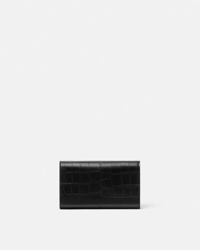 Versace Shoulder and Crossbody CrocEffect Medusa 03995 Crossbody Bag Blackgold 8211 Women Versace Shoulder and Crossbody CrocEffect Medusa 03995 Crossbody Bag Blackgold 8211 Women