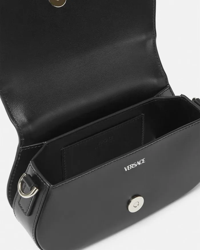 Versace Shoulder and Crossbody Greca Goddess Mini Shoulder Bag Blacksilver 8211 Women Versace Shoulder and Crossbody Greca Goddess Mini Shoulder Bag Blacksilver 8211 Women