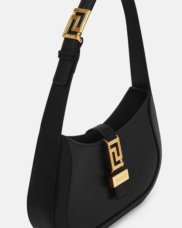 Versace Shoulder and Crossbody Greca Goddess Small Hobo Bag Blackgold 8211 Women Versace Shoulder and Crossbody Greca Goddess Small Hobo Bag Blackgold 8211 Women