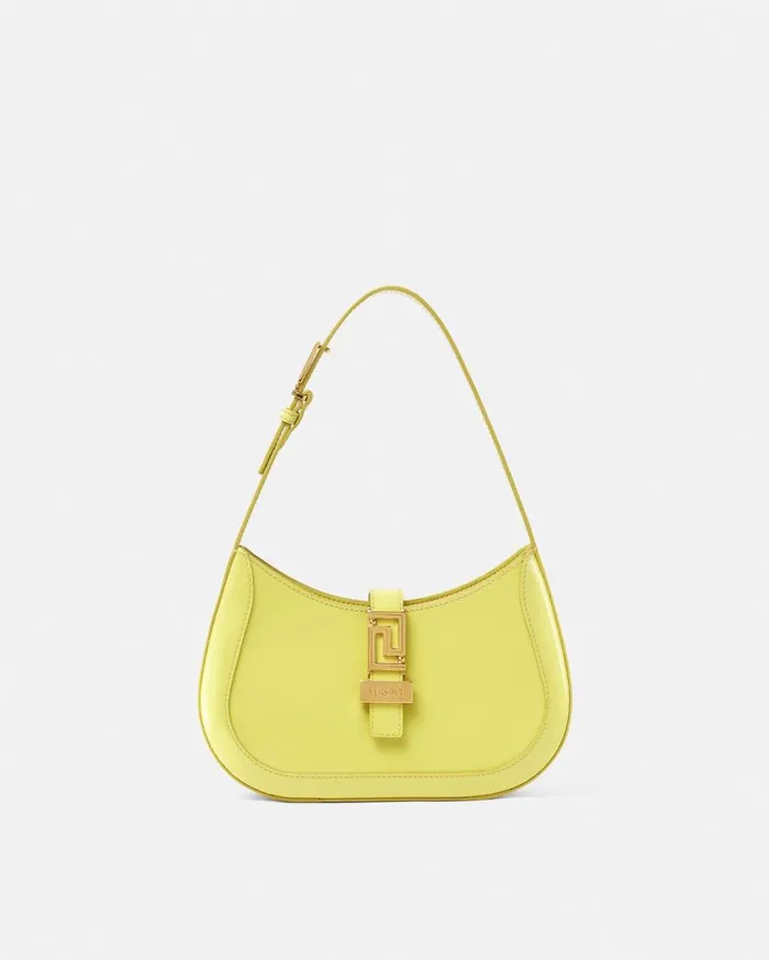 Versace Shoulder and Crossbody Greca Goddess Small Hobo Bag Yellow 8211 Women