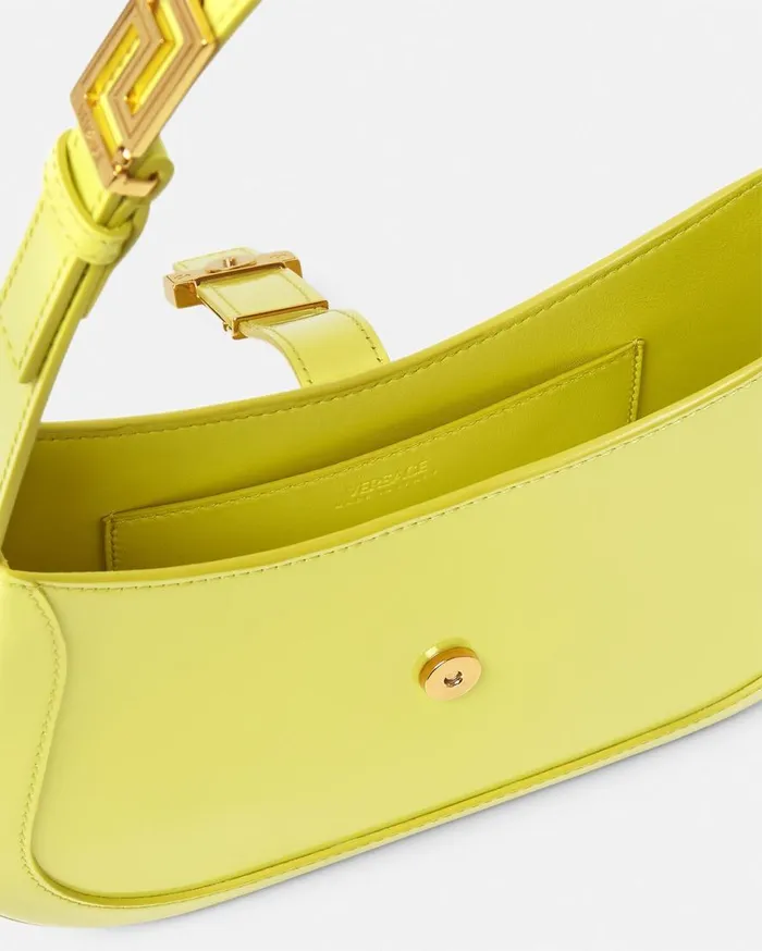 Versace Shoulder and Crossbody Greca Goddess Small Hobo Bag Yellow 8211 Women Versace Shoulder and Crossbody Greca Goddess Small Hobo Bag Yellow 8211 Women