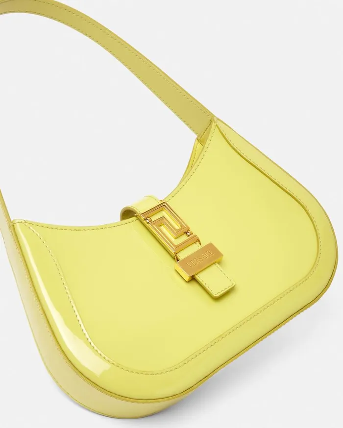 Versace Shoulder and Crossbody Greca Goddess Small Hobo Bag Yellow 8211 Women Versace Shoulder and Crossbody Greca Goddess Small Hobo Bag Yellow 8211 Women