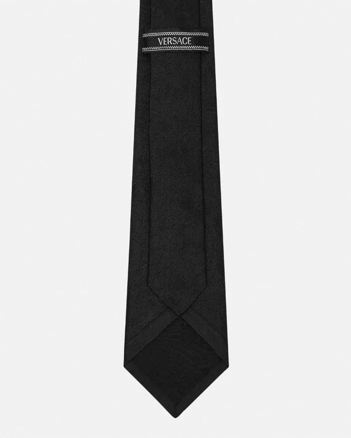 Versace Soft Accessories Barocco Jacquard Silk Tie Black 8211 Men Versace Soft Accessories Barocco Jacquard Silk Tie Black 8211 Men
