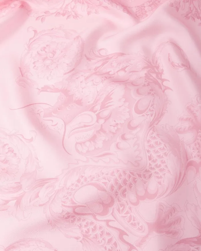 Versace Soft Accessories Year Of The Dragon Large Silk Foulard Pinkprint 8211 Women Versace Soft Accessories Year Of The Dragon Large Silk Foulard Pinkprint 8211 Women
