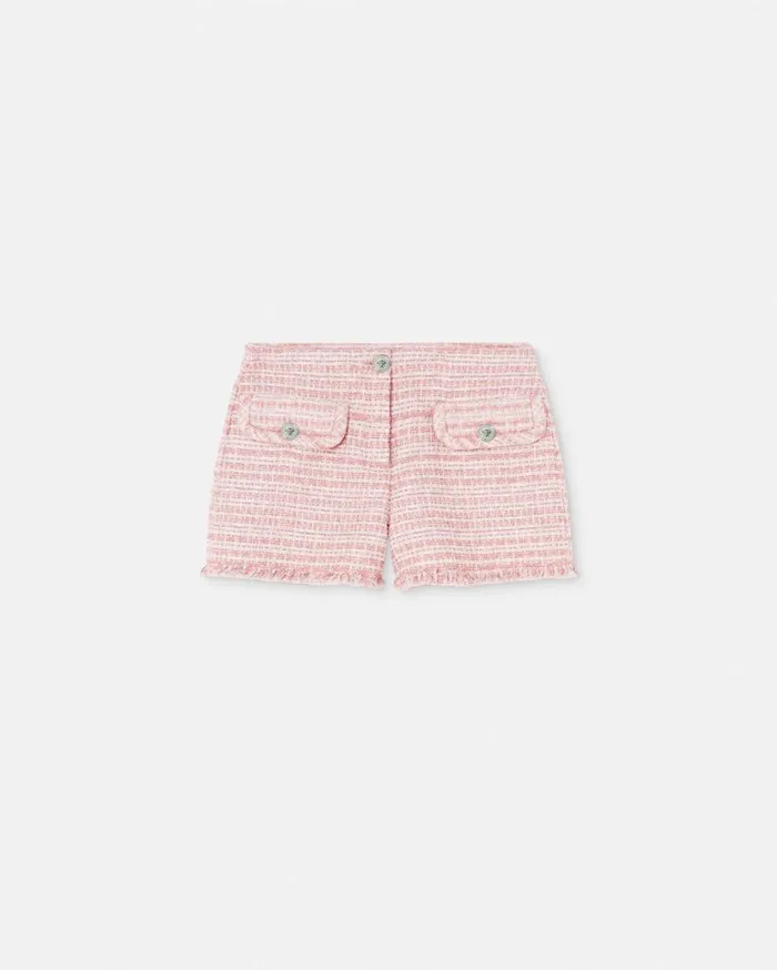 Versace Suits Tweed Mini Shorts Light Pink 8211 Women