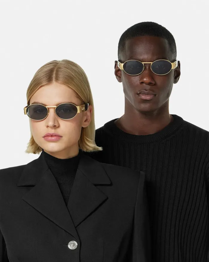 Versace Sunglasses Medusa Deco Oval Sunglasses Blackgold 8211 WomenMen Versace Sunglasses Medusa Deco Oval Sunglasses Blackgold 8211 WomenMen