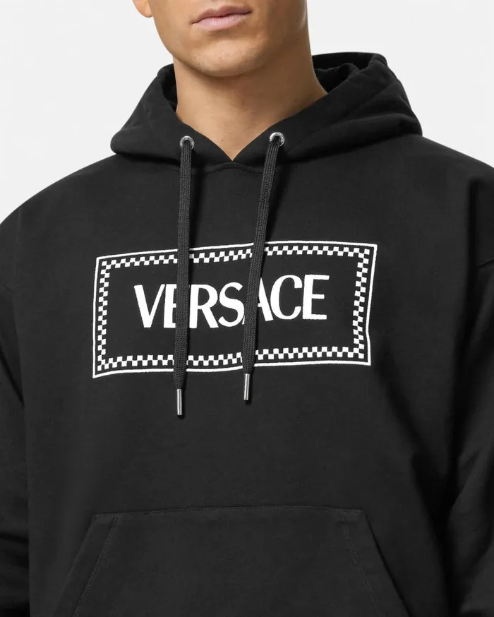Versace Sweatshirts 90s Vintage Logo Hoodie Black 8211 Men Versace Sweatshirts 90s Vintage Logo Hoodie Black 8211 Men