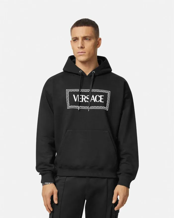 Versace Sweatshirts 90s Vintage Logo Hoodie Black 8211 Men Versace Sweatshirts 90s Vintage Logo Hoodie Black 8211 Men