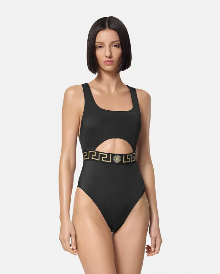 Versace Swimwear Greca Border OnePiece Swimsuit Black 8211 Women Versace Swimwear Greca Border OnePiece Swimsuit Black 8211 Women