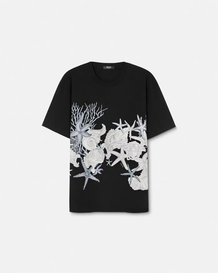 Versace TShirts and Polos Barocco Sea Graphic TShirt Blackprint 8211 Men