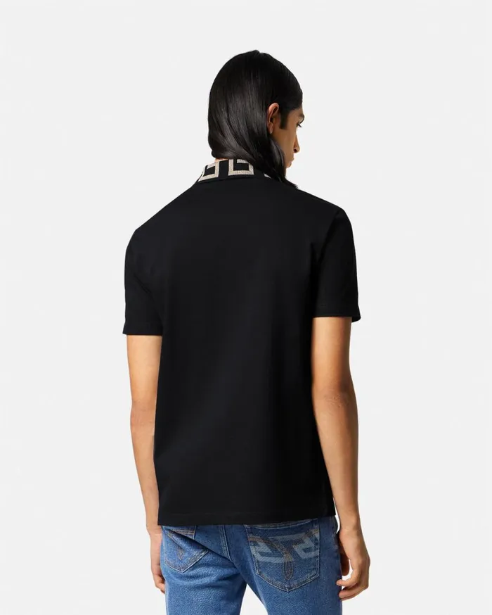 Versace TShirts and Polos Greca Polo Shirt Black 8211 Men Versace TShirts and Polos Greca Polo Shirt Black 8211 Men