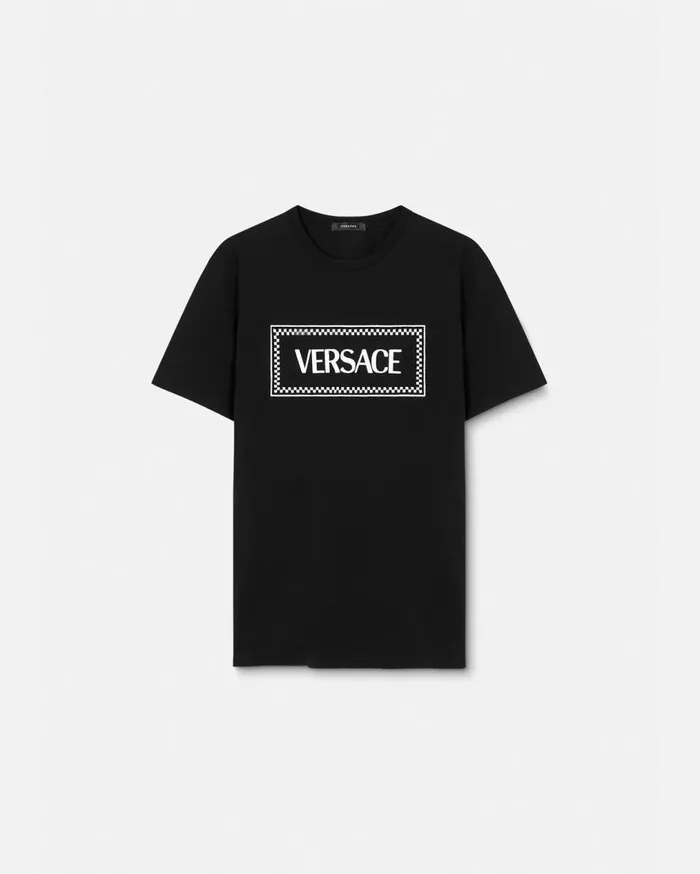 Versace TShirts and Sweatshirts Embroidered 03990s Vintage Logo TShirt Black 8211 Women