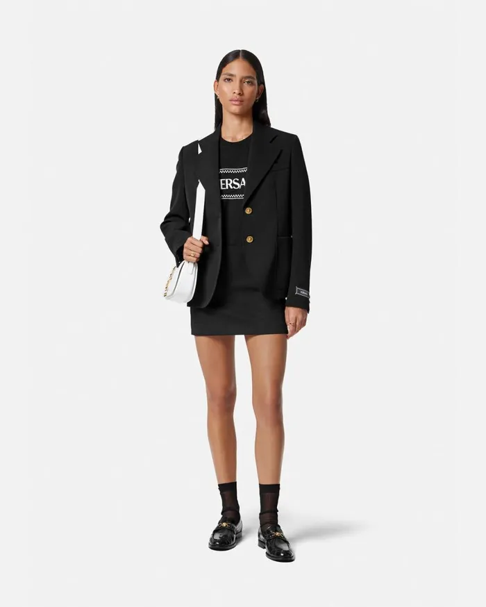 Versace TShirts and Sweatshirts Embroidered 03990s Vintage Logo TShirt Black 8211 Women Versace TShirts and Sweatshirts Embroidered 03990s Vintage Logo TShirt Black 8211 Women