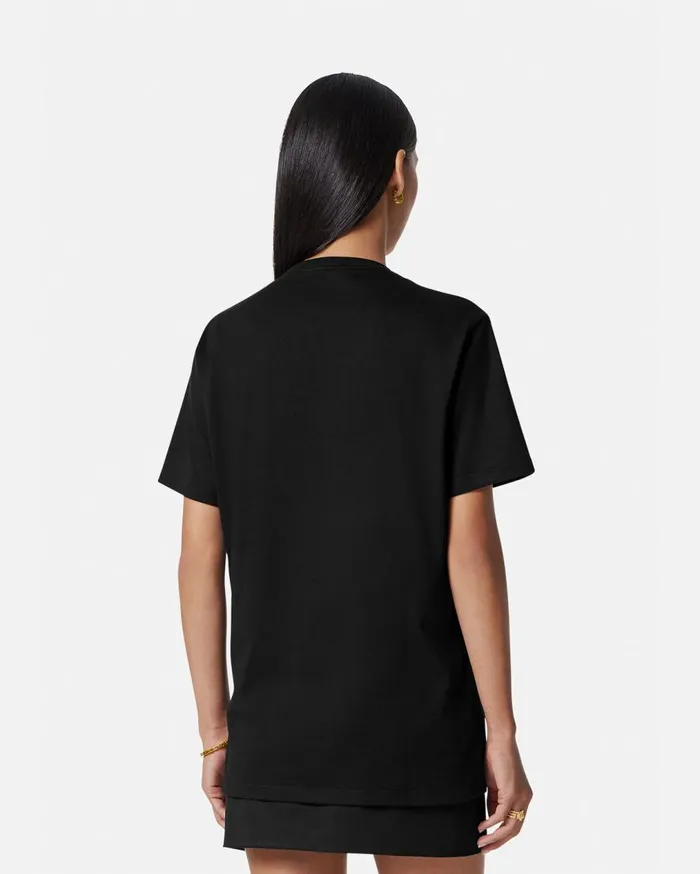 Versace TShirts and Sweatshirts Embroidered 03990s Vintage Logo TShirt Black 8211 Women Versace TShirts and Sweatshirts Embroidered 03990s Vintage Logo TShirt Black 8211 Women