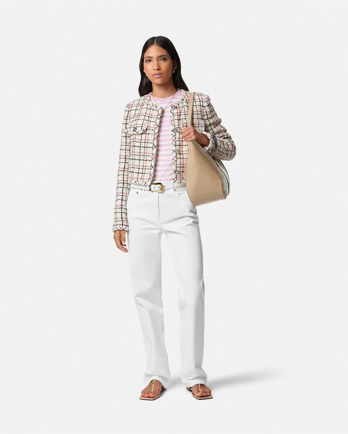 Versace TShirts and Sweatshirts Nautical Stripe TShirt Pinkwhite 8211 Women Versace TShirts and Sweatshirts Nautical Stripe TShirt Pinkwhite 8211 Women