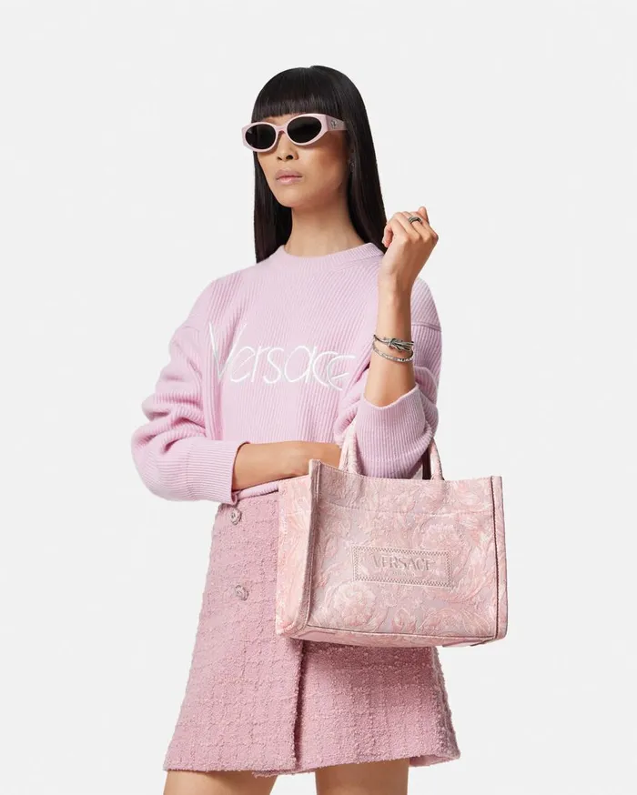 Versace Totes Barocco Athena Small Tote Bag Pinkprint 8211 Women Versace Totes Barocco Athena Small Tote Bag Pinkprint 8211 Women