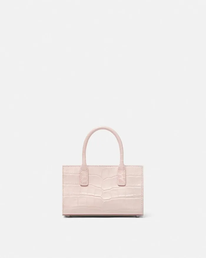Versace Totes CrocEffect Medusa 03995 Mini Tote Bag Light Pink 8211 Women