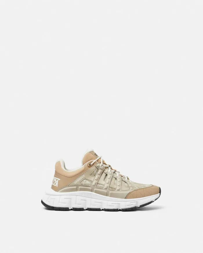 Versace Trigreca Barocco Jacquard Trigreca Sneakers Beige 8211 Men