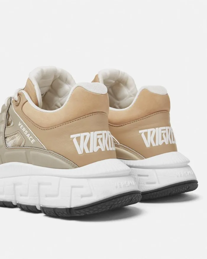 Versace Trigreca Barocco Jacquard Trigreca Sneakers Beige 8211 Men Versace Trigreca Barocco Jacquard Trigreca Sneakers Beige 8211 Men