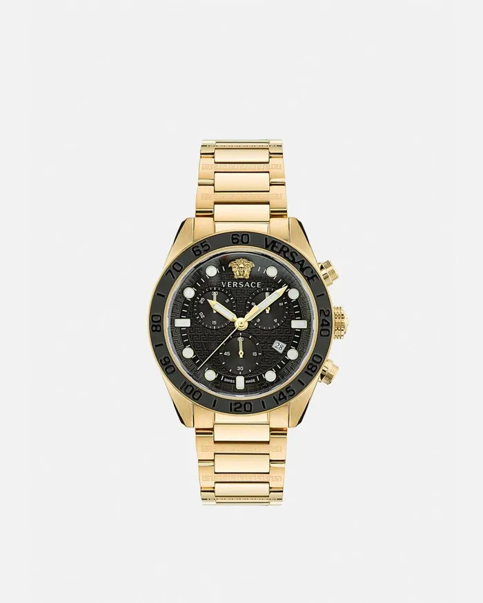 Versace Watches Greca Dome Chrono Watch Blackgold 8211 Men