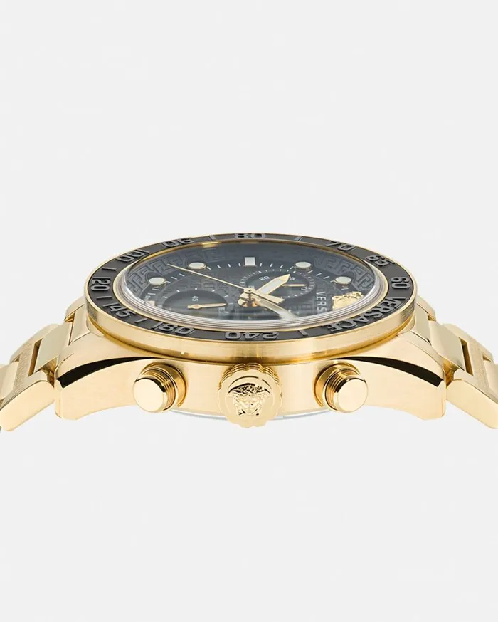 Versace Watches Greca Dome Chrono Watch Blackgold 8211 Men Versace Watches Greca Dome Chrono Watch Blackgold 8211 Men