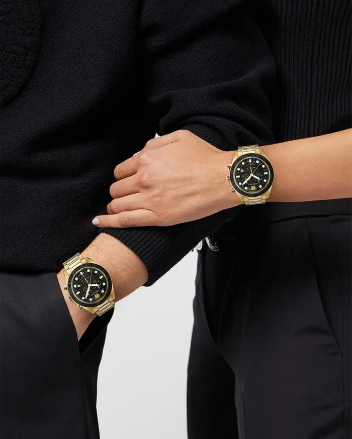 Versace Watches Greca Dome Chrono Watch Blackgold 8211 Men Versace Watches Greca Dome Chrono Watch Blackgold 8211 Men