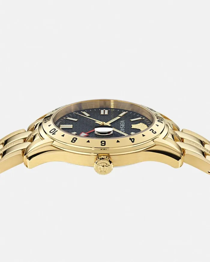 Versace Watches Greca Time GMT Watch Gold 8211 Men Versace Watches Greca Time GMT Watch Gold 8211 Men