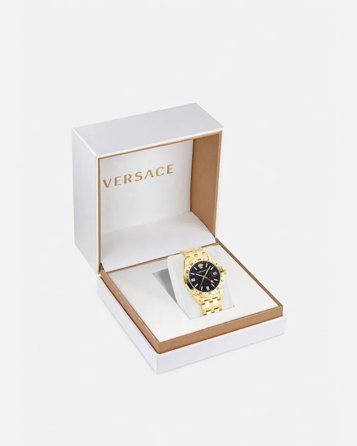 Versace Watches Greca Time GMT Watch Gold 8211 Men Versace Watches Greca Time GMT Watch Gold 8211 Men