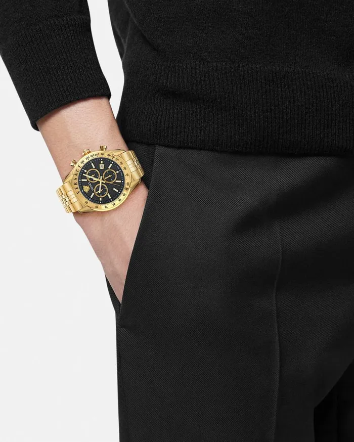 Versace Watches Versace Chrono Master Watch Blackgold 8211 Men Versace Watches Versace Chrono Master Watch Blackgold 8211 Men