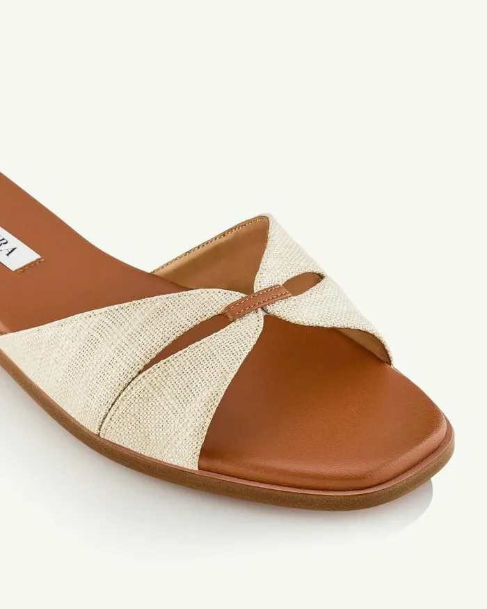 Villette Sandal Flat Brown Women Aquazzura Flats