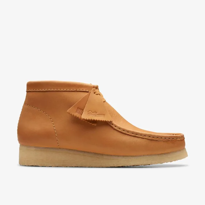 Wallabee Boot Mid Tan Leather Men Clarks Wallabees