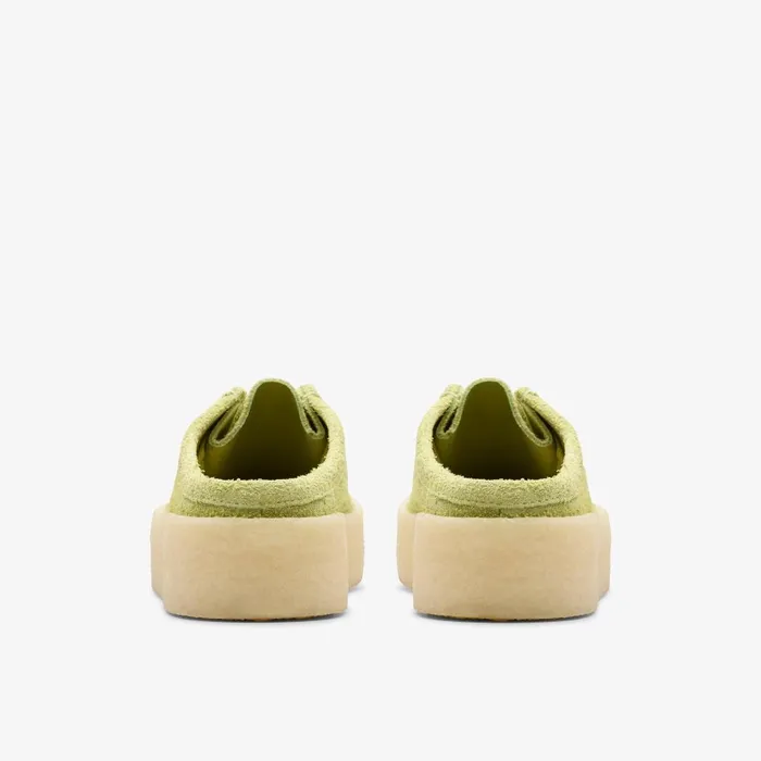 Wallabee Cup Lo Lime Hairy Suede Women Clarks Clogs and Mules