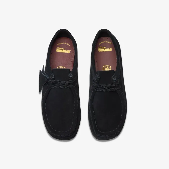 Wallabee Older Black Suede Kids Clarks Originals