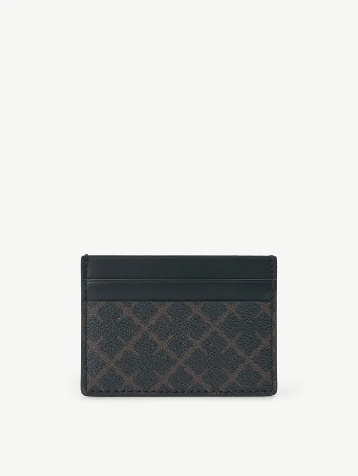 Wallets and Cardholders Women By Malene Birger Elia Printed Cardholder Dark Chokolate