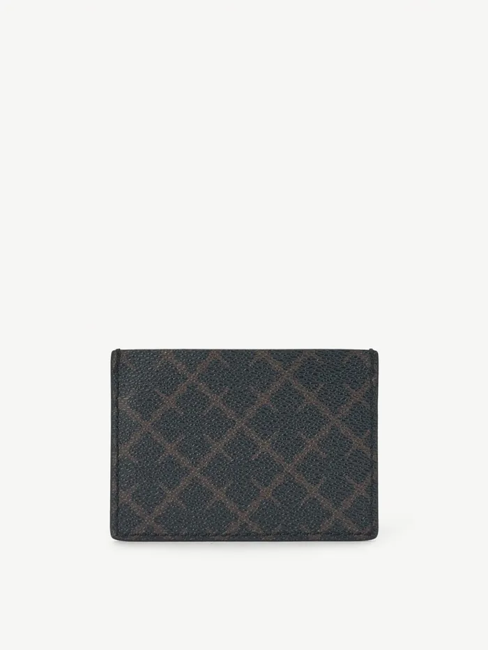 Wallets and Cardholders Women By Malene Birger Elia Printed Cardholder Dark Chokolate