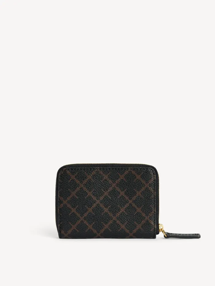 Wallets and Cardholders Women By Malene Birger Elia Printed Coin Purse Dark Chokolate
