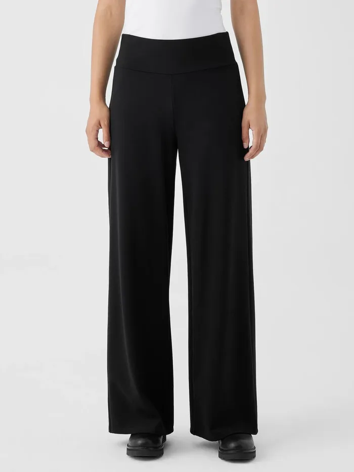 Washable Flex Ponte HighWaisted Pant Black Women Eileen Fisher Pants Shorts and Jumpsuits