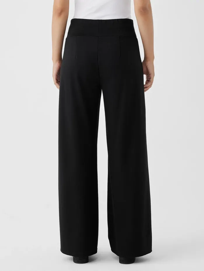 Washable Flex Ponte HighWaisted Pant Black Women Eileen Fisher Pants Shorts and Jumpsuits
